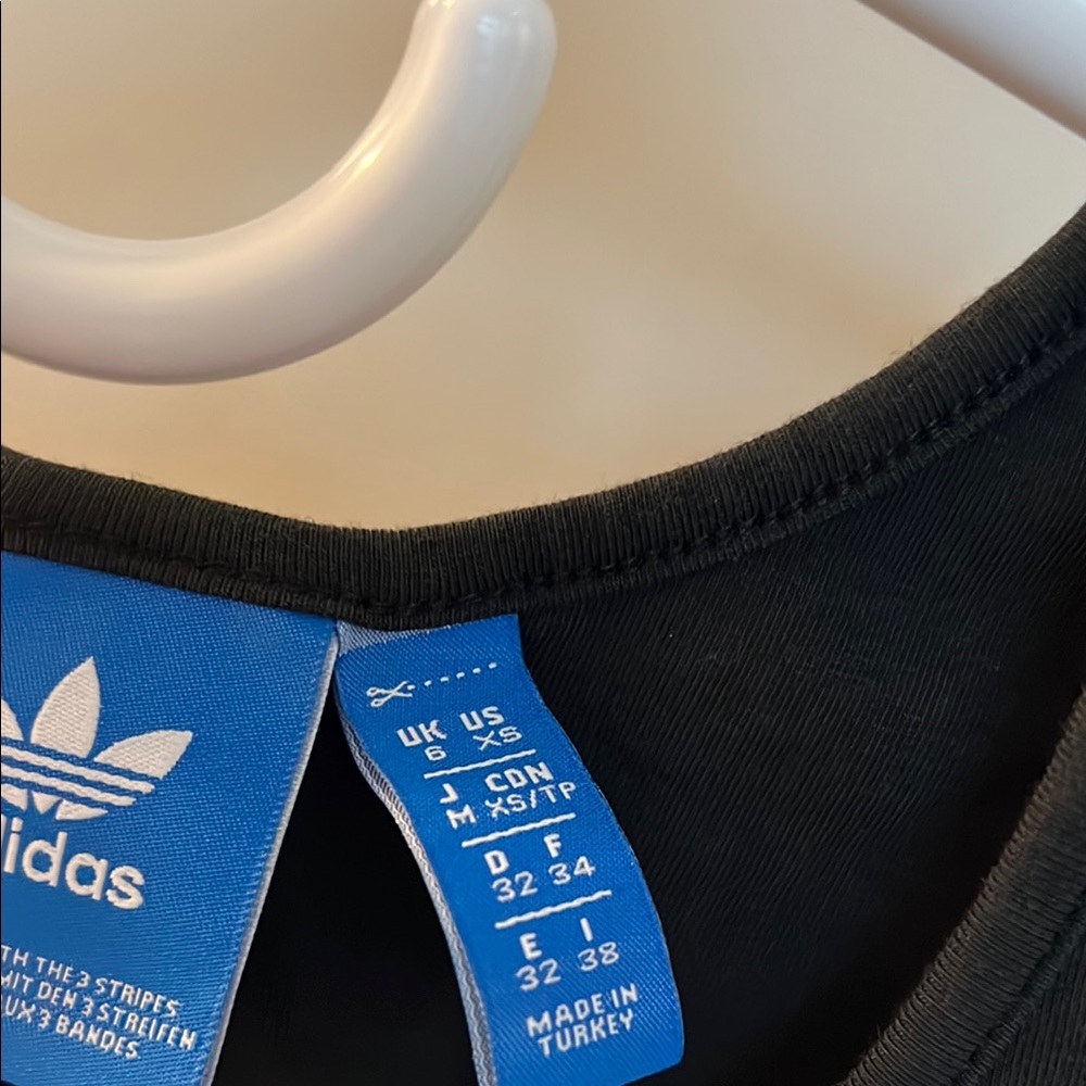 Adidas Black and White Logo Crop Top - Picture 3 of 4
